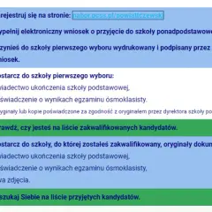 Harmonogram rekrutacji do szkół: rejestracja, składanie dokumentów, sprawdzanie list. Spełnienie obowiązku szkolnego to klucz do dalszej edukacji.