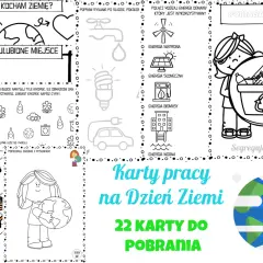 Karty pracy na Dzień Ziemi: kolorowanki, zadania o energii odnawialnej i segregacji śmieci.