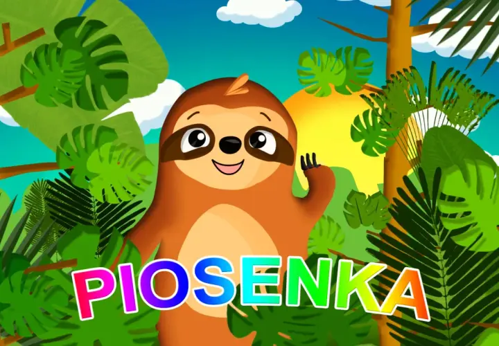 Uśmiechnięta lenistwo w dżungli zaprasza do wspólnego śpiewania. Wesołe piosenki dla niemowląt czekają!