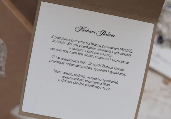 Złote Gody rodziców. Piękne życzenia na 50 rocznicę ślubu, pełne miłości i podziwu.