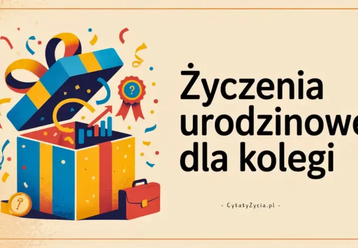 Kolorowy prezent z konfetti i wykresami symbolizuje sukcesy. Idealne życzenia urodzinowe dla kolegi, który zawsze dąży do celu.