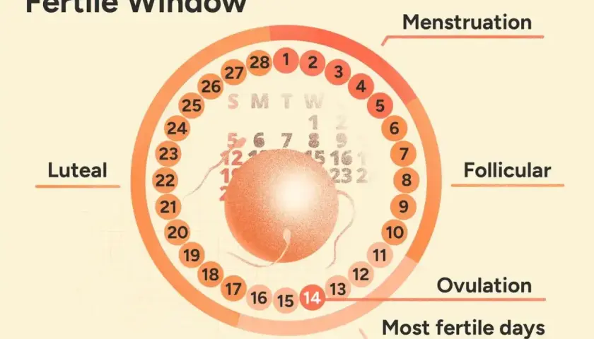 Cykl menstruacyjny: od krwawienia, przez fazę folikularną, aż do owulacji – kluczowego momentu płodności.