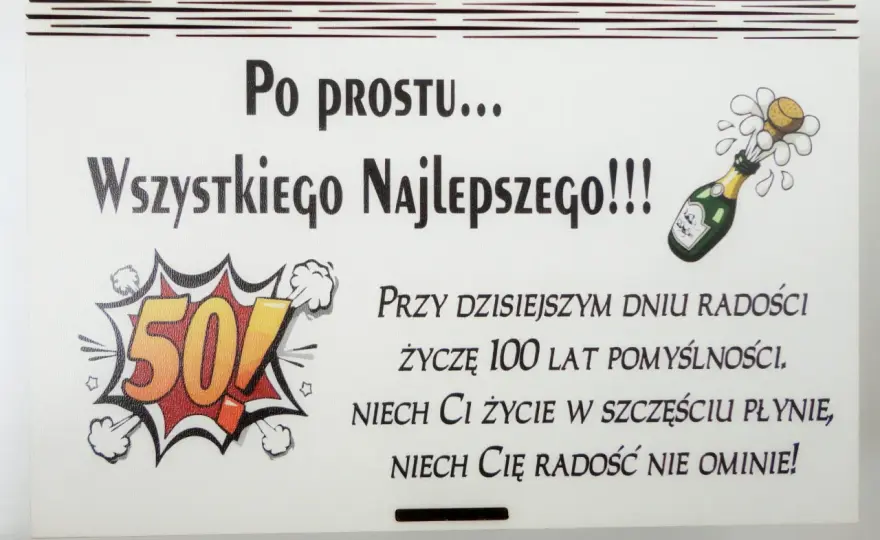 Śmieszne życzenia na 50. urodziny - Baw i nie przesadź!